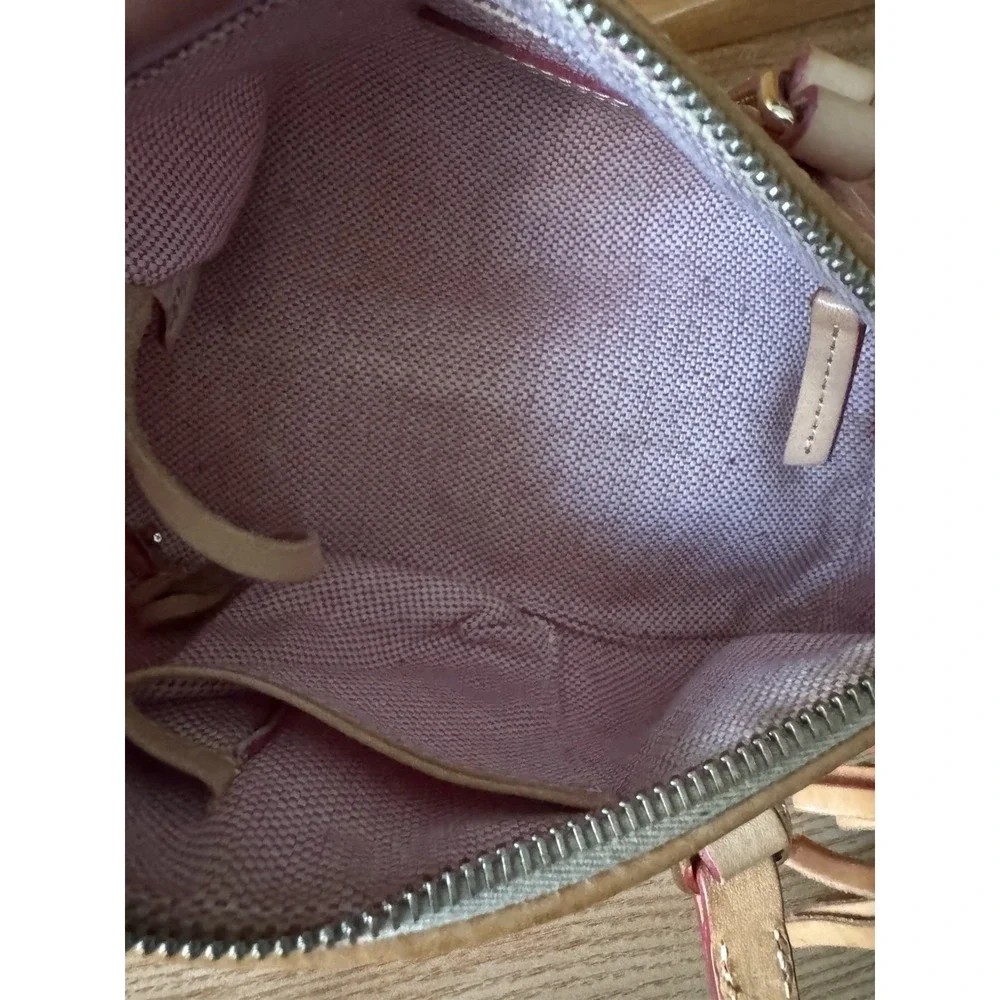 Dooney & Bourke Y2K Vintage Crossword Barrel Handbag Purse EUC Hearts‎  Rare.
